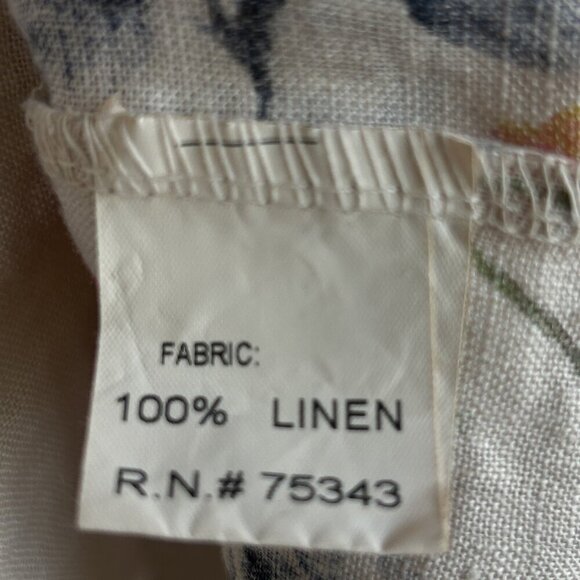 Bellambra Colorful Floral 100% Linen Short Sleeve Tunic Top Size Large - Picture 4 of 8